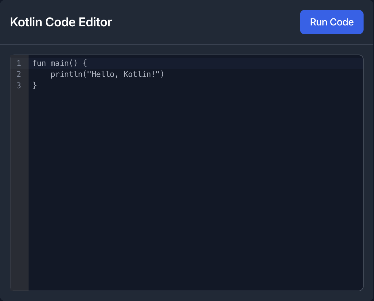 Online Kotlin Compiler